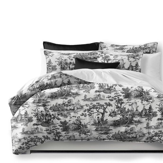 Malaika Black Coverlet and Pillow Sham(s) Set - Size Queen Thumbnail