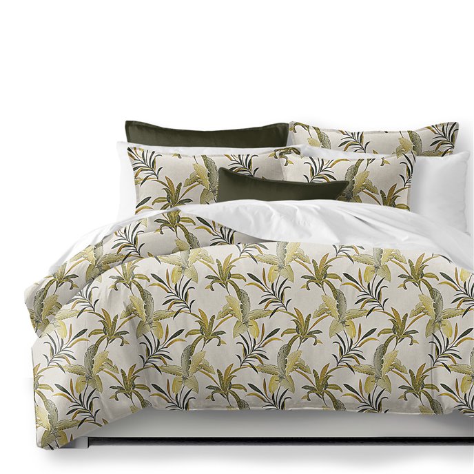 Renee Palm Green Comforter and Pillow Sham(s) Set - Size Queen Thumbnail