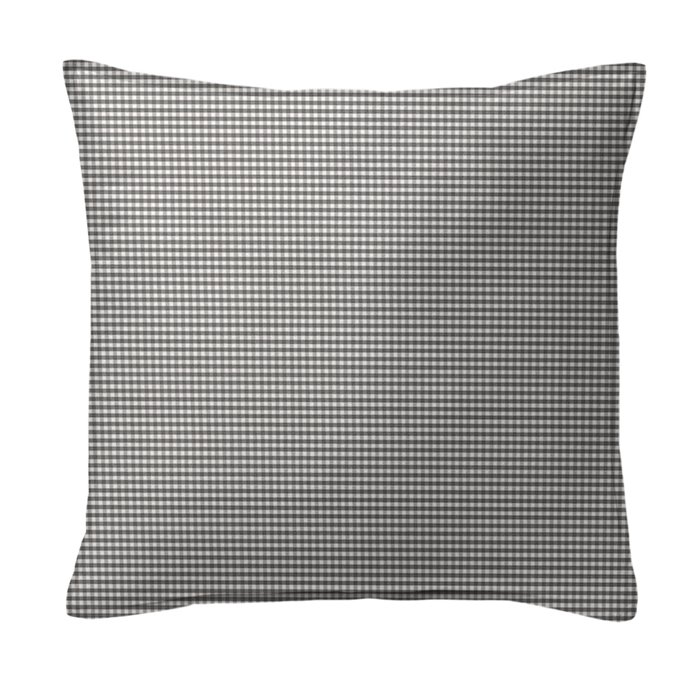 Rockton Check Gray Decorative Pillow - Size 20" Square Thumbnail