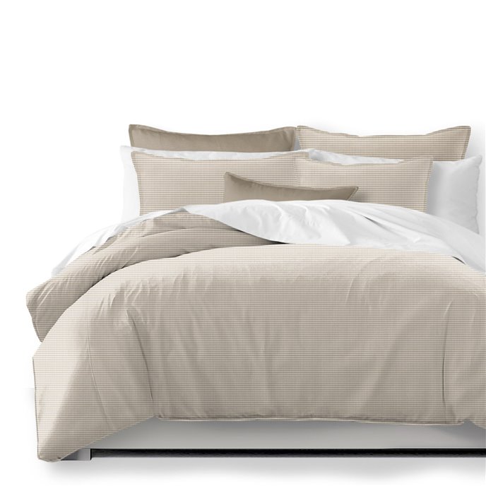 Rockton Check Taupe Comforter and Pillow Sham(s) Set - Size Full Thumbnail