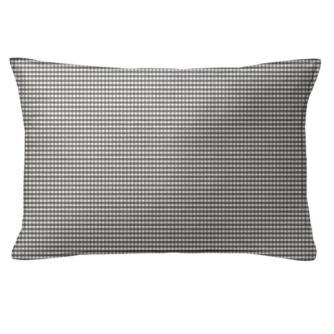 Rockton Check Gray Decorative Pillow - Size 14"x20" Rectangle Thumbnail