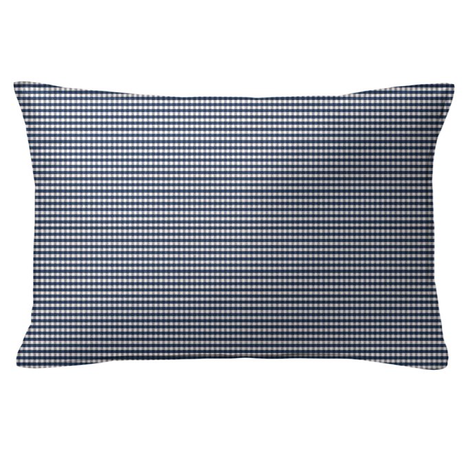 Rockton Check Indigo Decorative Pillow - Size 14"x20" Rectangle Thumbnail