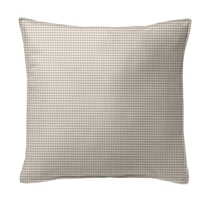 Rockton Check Taupe Decorative Pillow - Size 20" Square Thumbnail