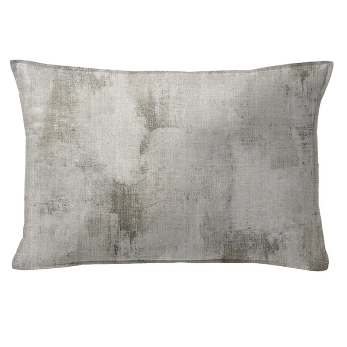 Thiago Linen Taupe  Decorative Pillow - Size 14"x20" Rectangle Thumbnail