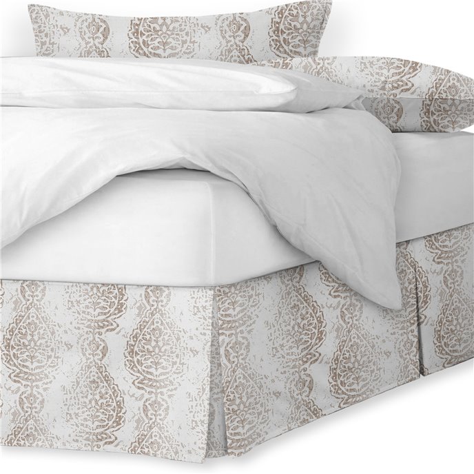 Taylor's Pick Ecru Platform Bed Skirt - Size King 15" Drop Thumbnail