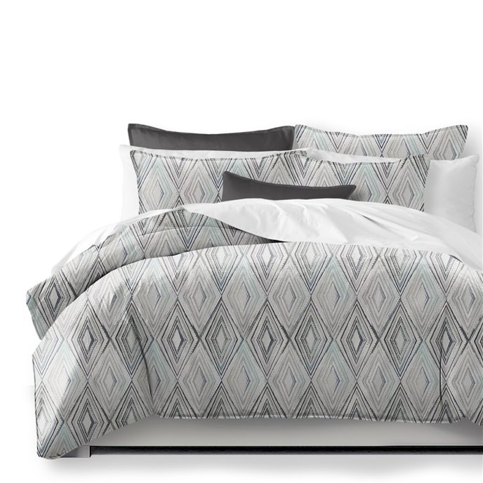 Sloane Seabreeze/Ivory Duvet Cover and Pillow Sham(s) Set - Size Super Queen Thumbnail