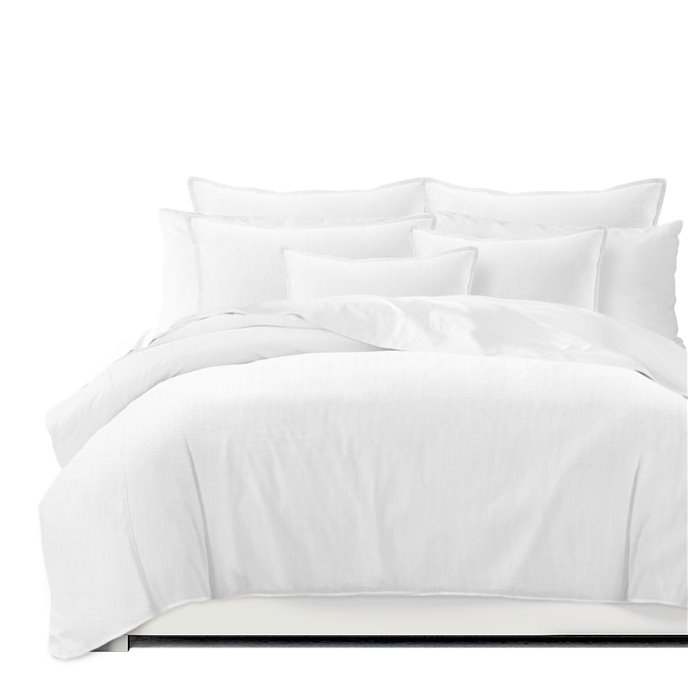Ancebridge Bright White Duvet Cover and Pillow Sham(s) Set - Size Queen Thumbnail