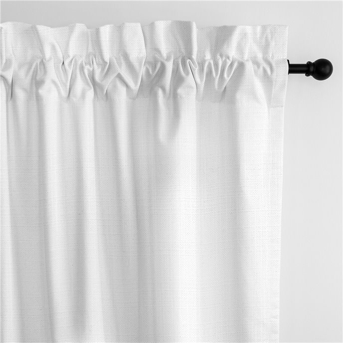 Ancebridge Bright White Pole Top Drapery Panel - Pair - Size 50"x132" Thumbnail
