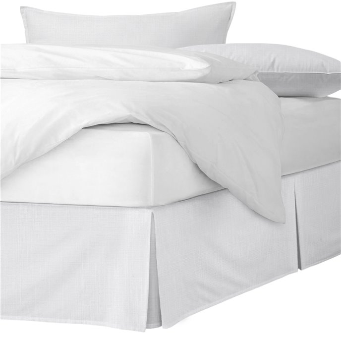 Ancebridge Bright White Platform Bed Skirt - Size King 15" Drop Thumbnail