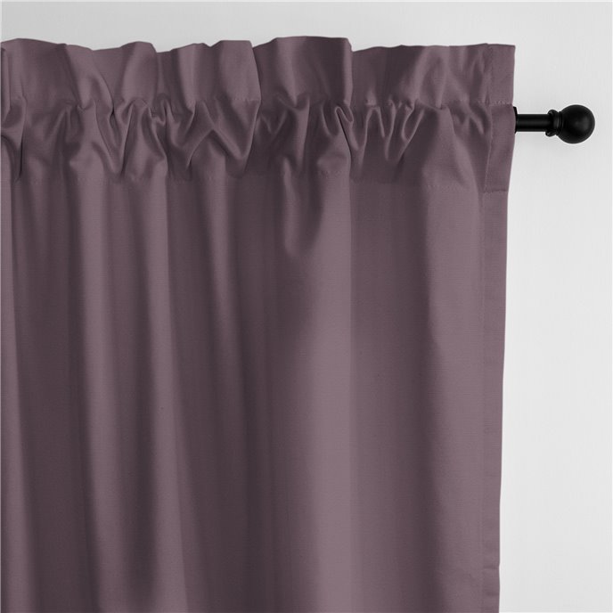Braxton Purple Grape Pole Top Drapery Panel - Pair - Size 50"x84" Thumbnail