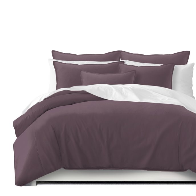 Braxton Purple Grape Comforter and Pillow Sham(s) Set - Size Queen Thumbnail