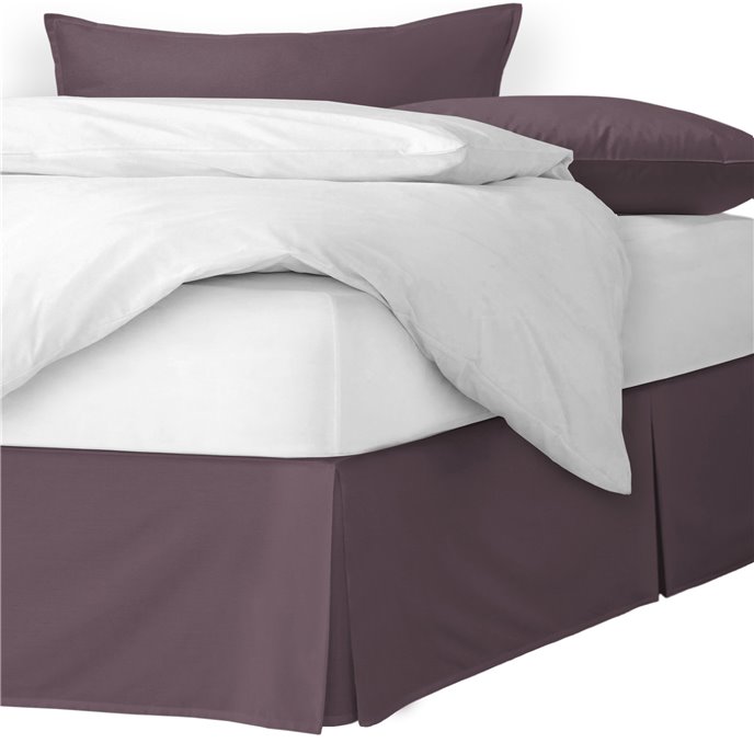 Braxton Purple Grape Platform Bed Skirt - Size Queen 15" Drop Thumbnail
