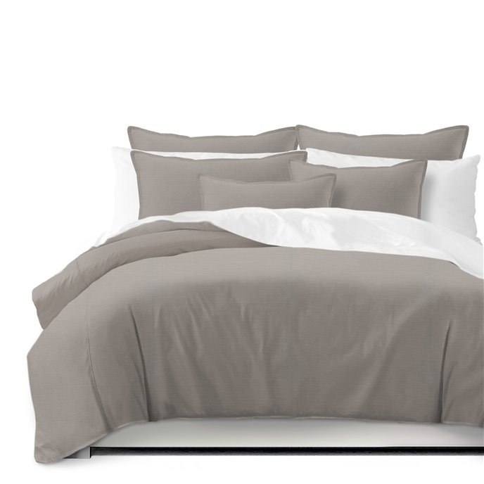 Nova Taupe Duvet Cover and Pillow Sham(s) Set - Size Super Queen Thumbnail