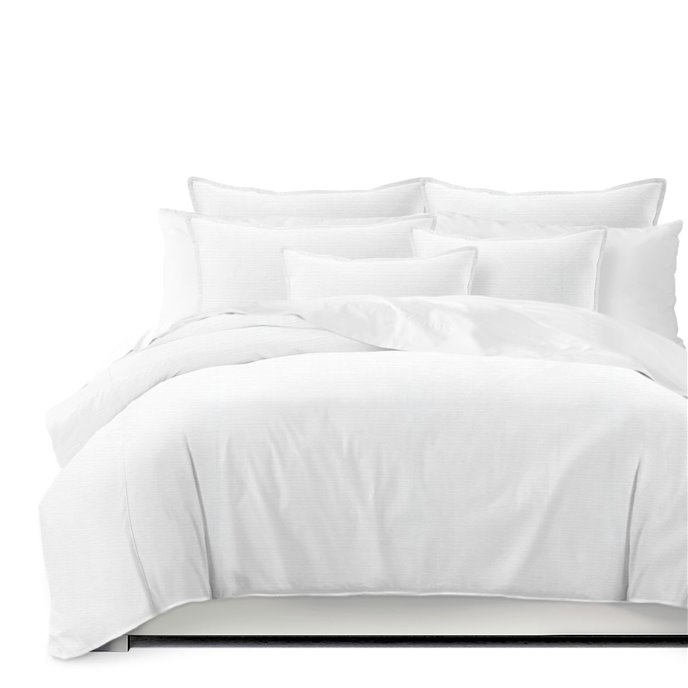 Nova White Duvet Cover and Pillow Sham(s) Set - Size Super Queen Thumbnail
