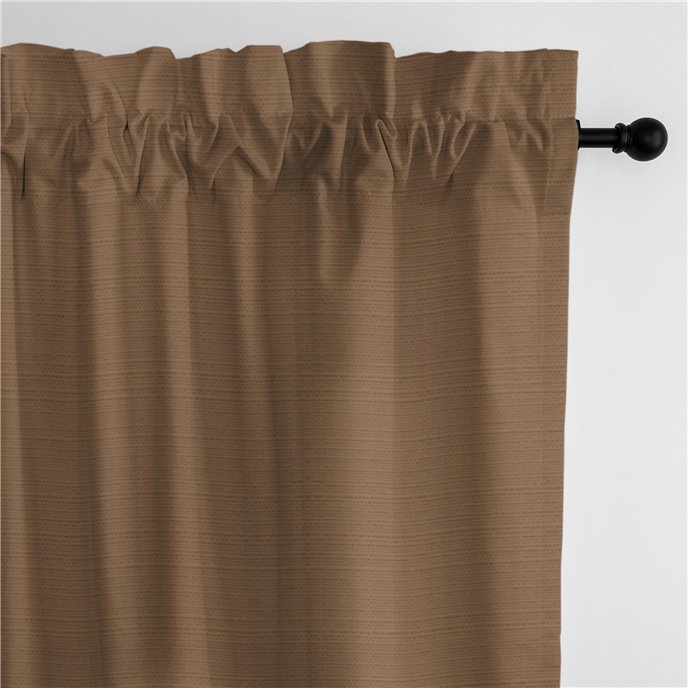 Nova Walnut Pole Top Drapery Panel - Pair - Size 50"x120" Thumbnail