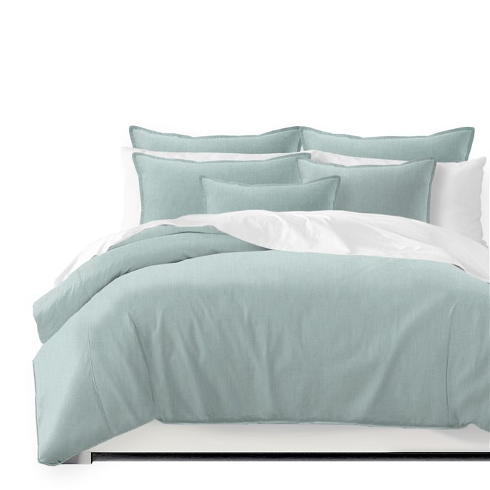 Sutton Aqua Mist Comforter and Pillow Sham(s) Set - Size Super Queen Thumbnail