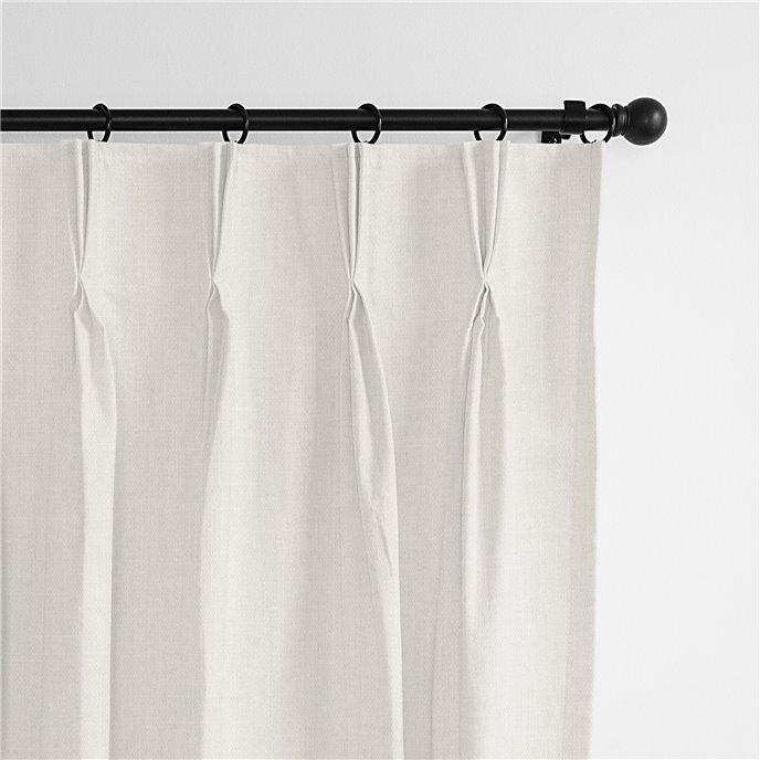 Sutton Pearl Pinch Pleat Drapery Panel - Pair - Size 20"x120" Thumbnail