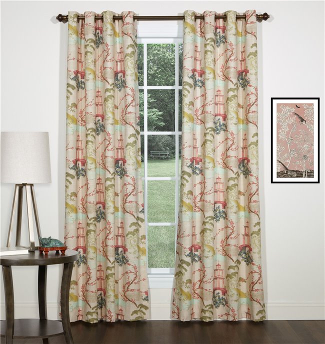 Zen Linen 96" x 84" Grommet Top Curtains Thumbnail