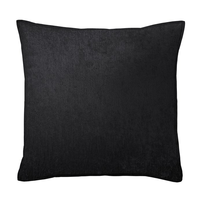 Juno Velvet Black Decorative Pillow - Size 24" Square Thumbnail
