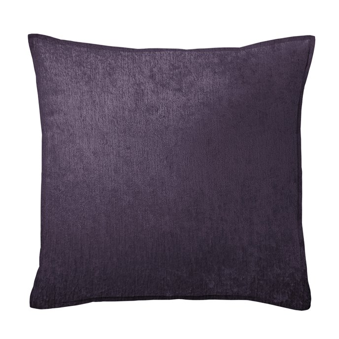 Juno Velvet Eggplant Decorative Pillow - Size 20" Square Thumbnail