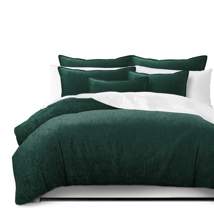 Juno Velvet Emerald Comforter and Pillow Sham(s) Set - Size Full Thumbnail