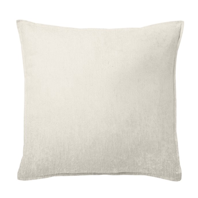Juno Velvet Ivory Decorative Pillow - Size 20" Square Thumbnail
