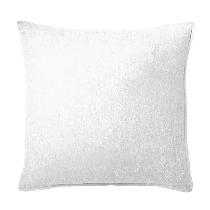 Juno Velvet White Decorative Pillow - Size 24" Square Thumbnail