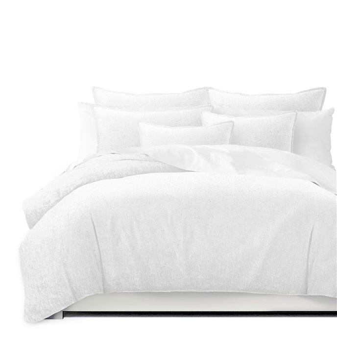 Juno Velvet White Coverlet and Pillow Sham(s) Set - Size Twin Thumbnail