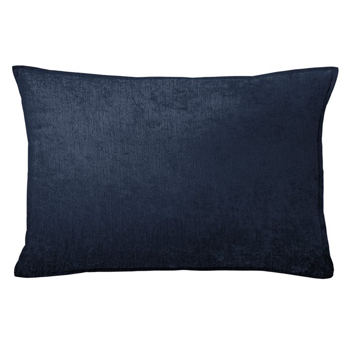 Juno Velvet Navy Decorative Pillow - Size 14"x20" Rectangle Thumbnail