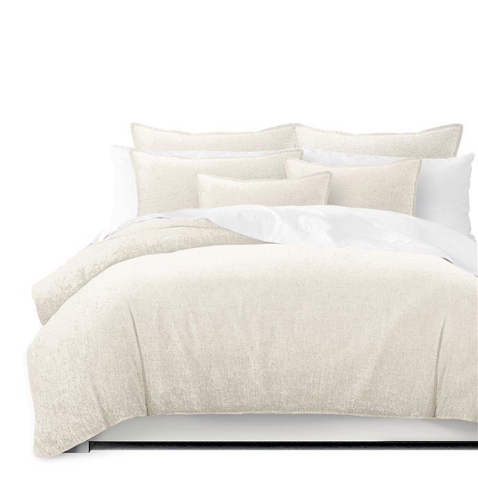 Juno Velvet Ivory Comforter and Pillow Sham(s) Set - Size Queen Thumbnail