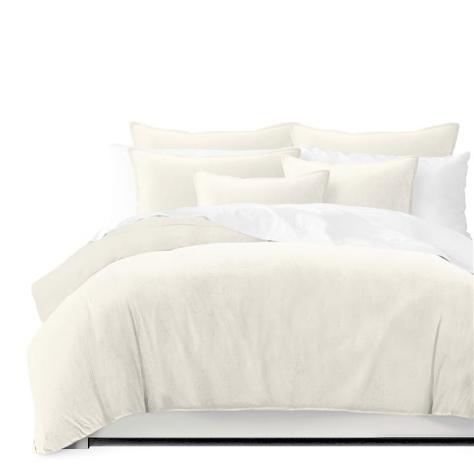 Vanessa Ivory Duvet Cover and Pillow Sham(s) Set - Size Queen Thumbnail