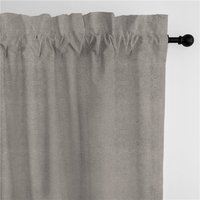 Vanessa Greige Pole Top Drapery Panel - Pair - Size 50"x144" Thumbnail