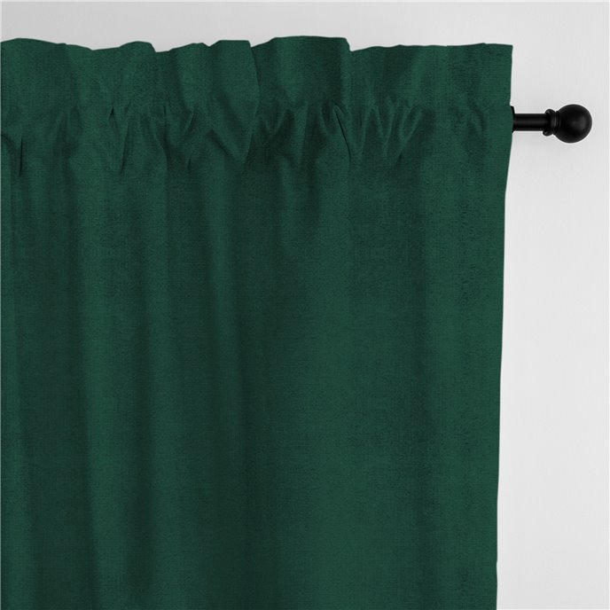 Vanessa Emerald Pole Top Drapery Panel - Pair - Size 50"x84" Thumbnail