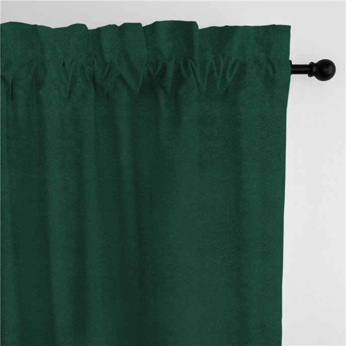 Vanessa Emerald Pole Top Drapery Panel - Pair - Size 50"x96" Thumbnail