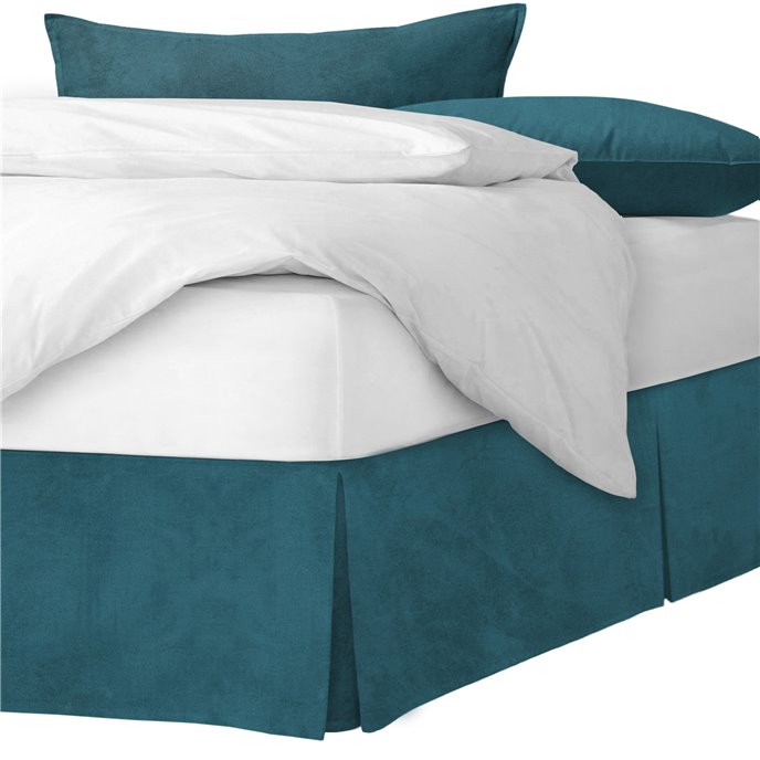 Vanessa Turquoise Platform Bed Skirt - Size Full 15" Drop Thumbnail