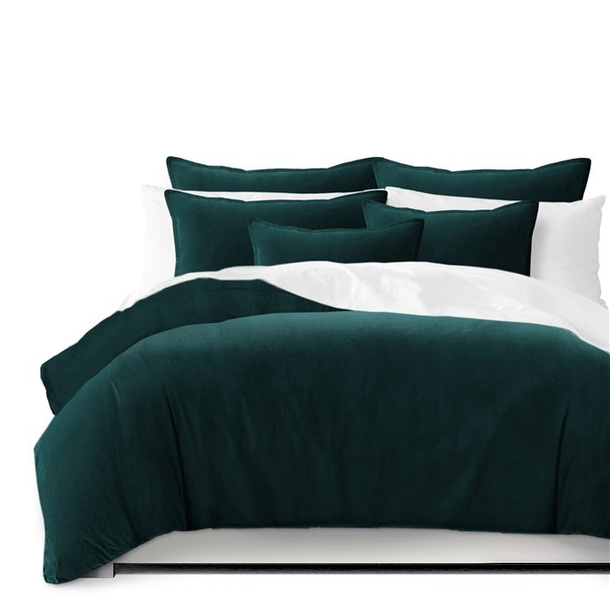 Vanessa Teal Duvet Cover and Pillow Sham(s) Set - Size Twin Thumbnail