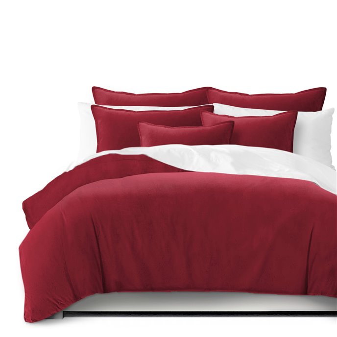 Vanessa Red Duvet Cover and Pillow Sham(s) Set - Size Full Thumbnail
