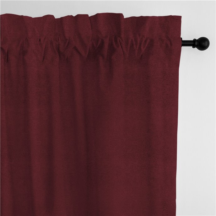 Vanessa Merlot Pole Top Drapery Panel - Pair - Size 50"x144" Thumbnail
