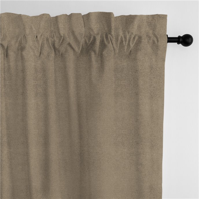 Vanessa Sable Pole Top Drapery Panel - Pair - Size 50"x144" Thumbnail