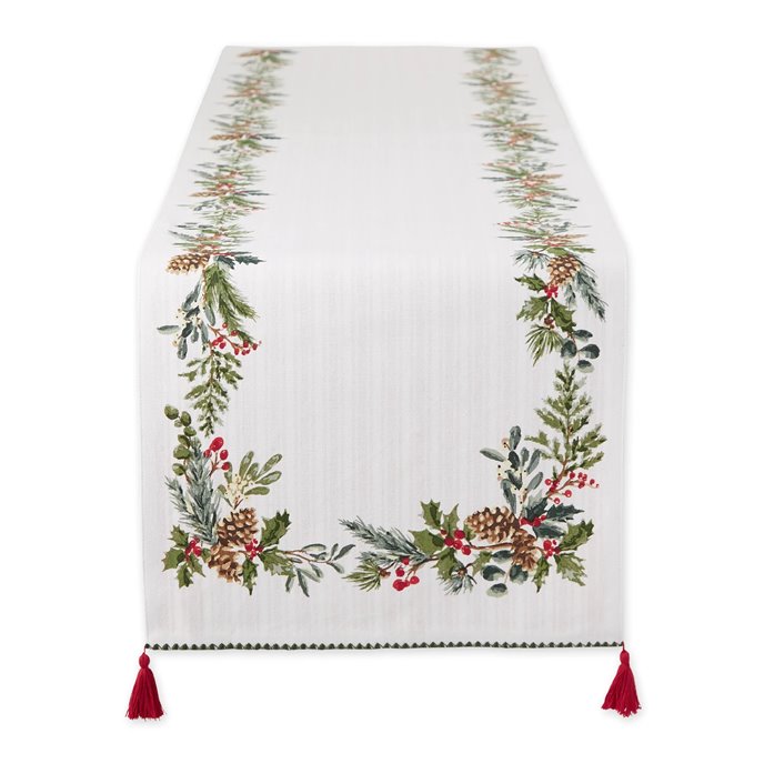 Boughs Of Holly Embellished Table Runner Thumbnail