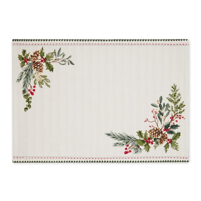 Boughs of Holly Printed Placemat Thumbnail