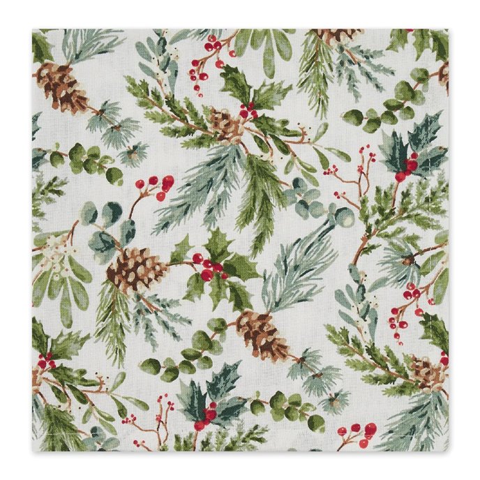 Boughs of Holly Sprigs Printed Napkin Thumbnail