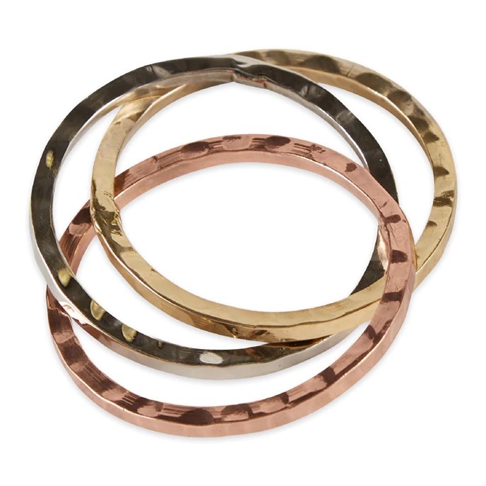 Tri Metallic Rings Napkin Ring Thumbnail