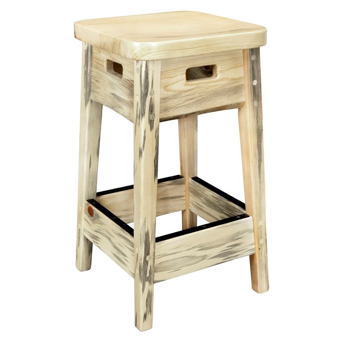 Big Sky Backless 24" Seat Height Barstool - Natural Clear Lacquer Finish Thumbnail