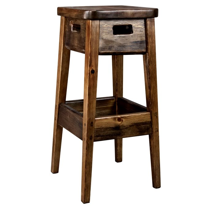 Big Sky Backless 24" Seat Height Barstool - Provincial Stain & Clear Lacquer Finish Thumbnail
