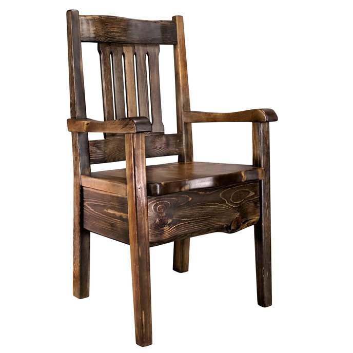 Big Sky Live Edge Dining Side Chair - Provincial Stain & Clear Lacquer Finish Thumbnail