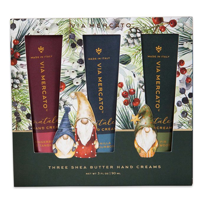 Via Mercato Natale Gnomes Hand Cream Gift Set of 3 - 30 ml Thumbnail