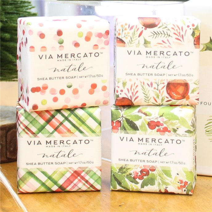 Via Mercato Natale Gift Set of 4 Guest Soaps - 50 g Thumbnail