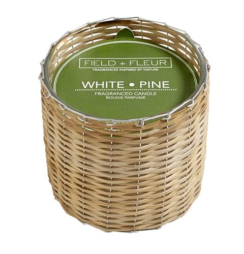 White Pine 2 Wick Handwoven Candle 12oz. Thumbnail