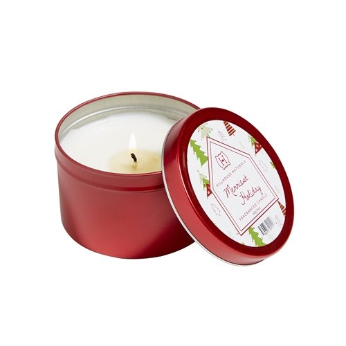 Merriest Holiday Candle in Red Tin 5oz. Thumbnail